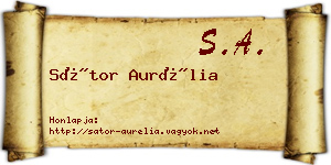 Sátor Aurélia névjegykártya